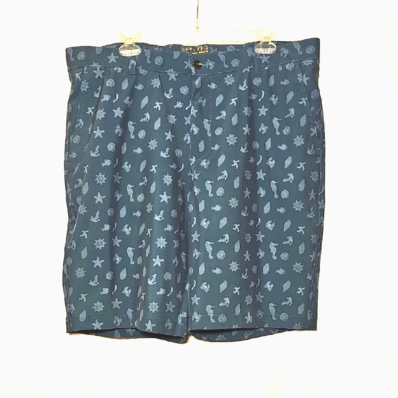 NWT MAELREG Mens Performance Proflex Sage Green Marine Golf Shorts Size 40 - Picture 1 of 7